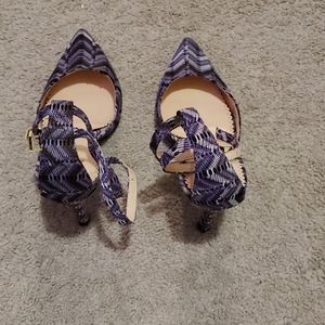 Purple strappy sandal